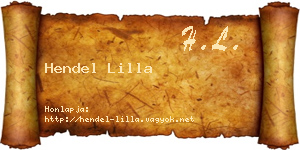 Hendel Lilla névjegykártya